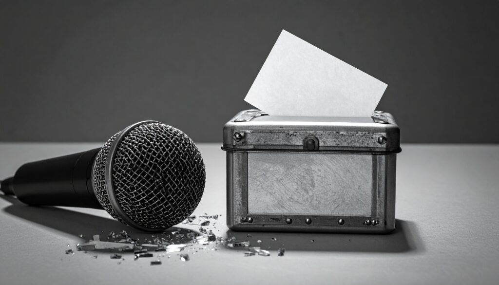customer feedback shattered microphone & suggestion box