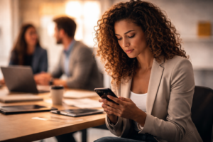 customer churn behaviorial signals woman on phone