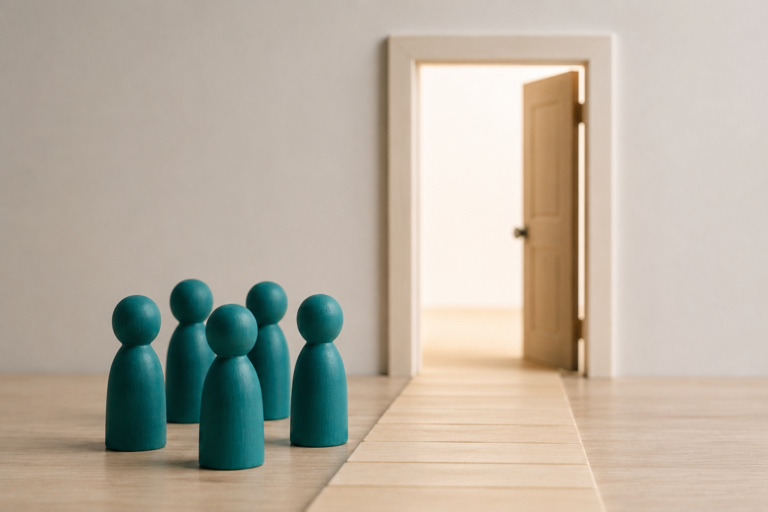 decision readiness peg people at doorway