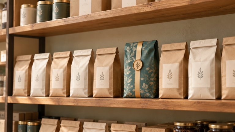 small business differentiation standout package on shelf