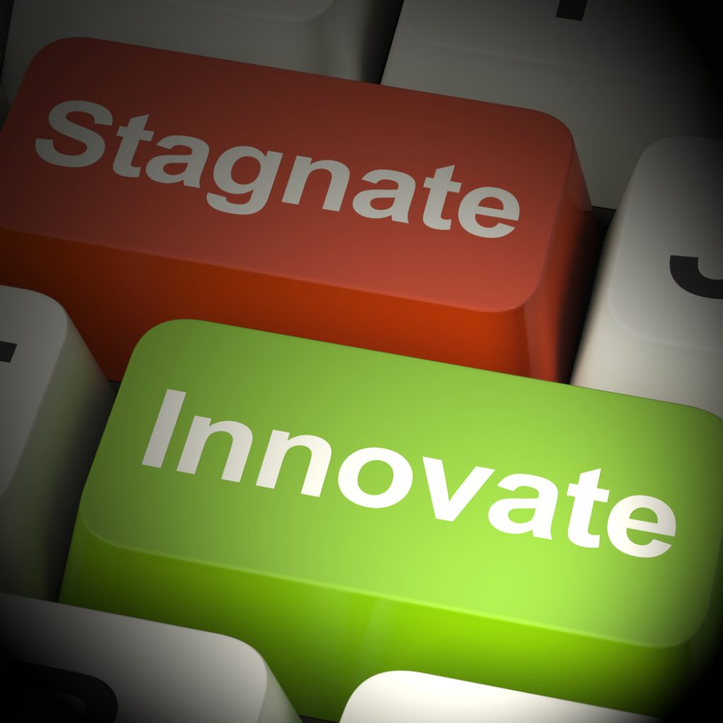 stagnate or innovate buttons